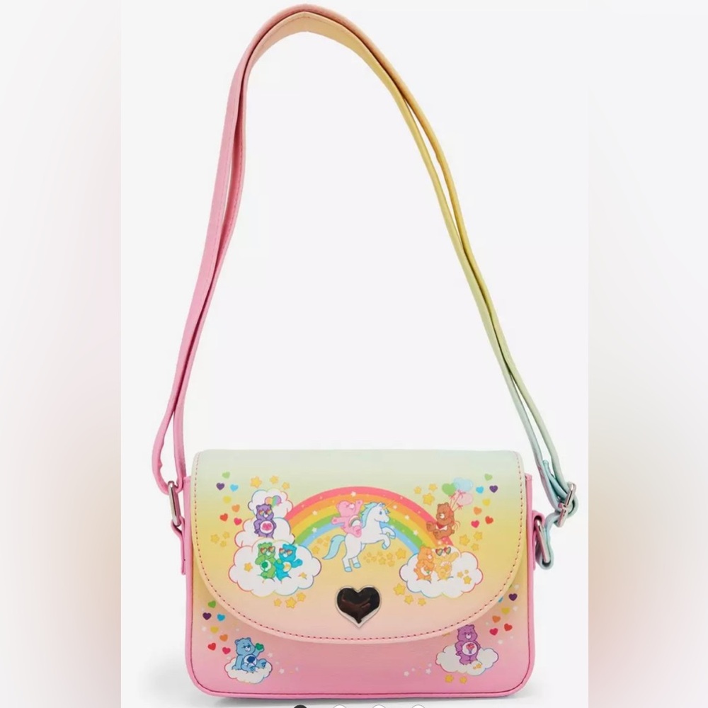 Loungefly Care Bears Rainbow Ombre Crossbody Bag